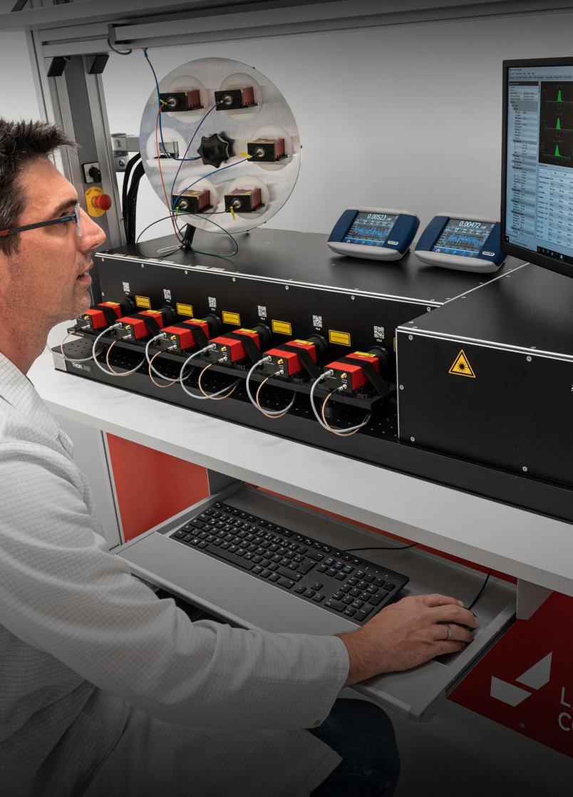 Graphic of the PDE measurement setup of a SPAD detector unit