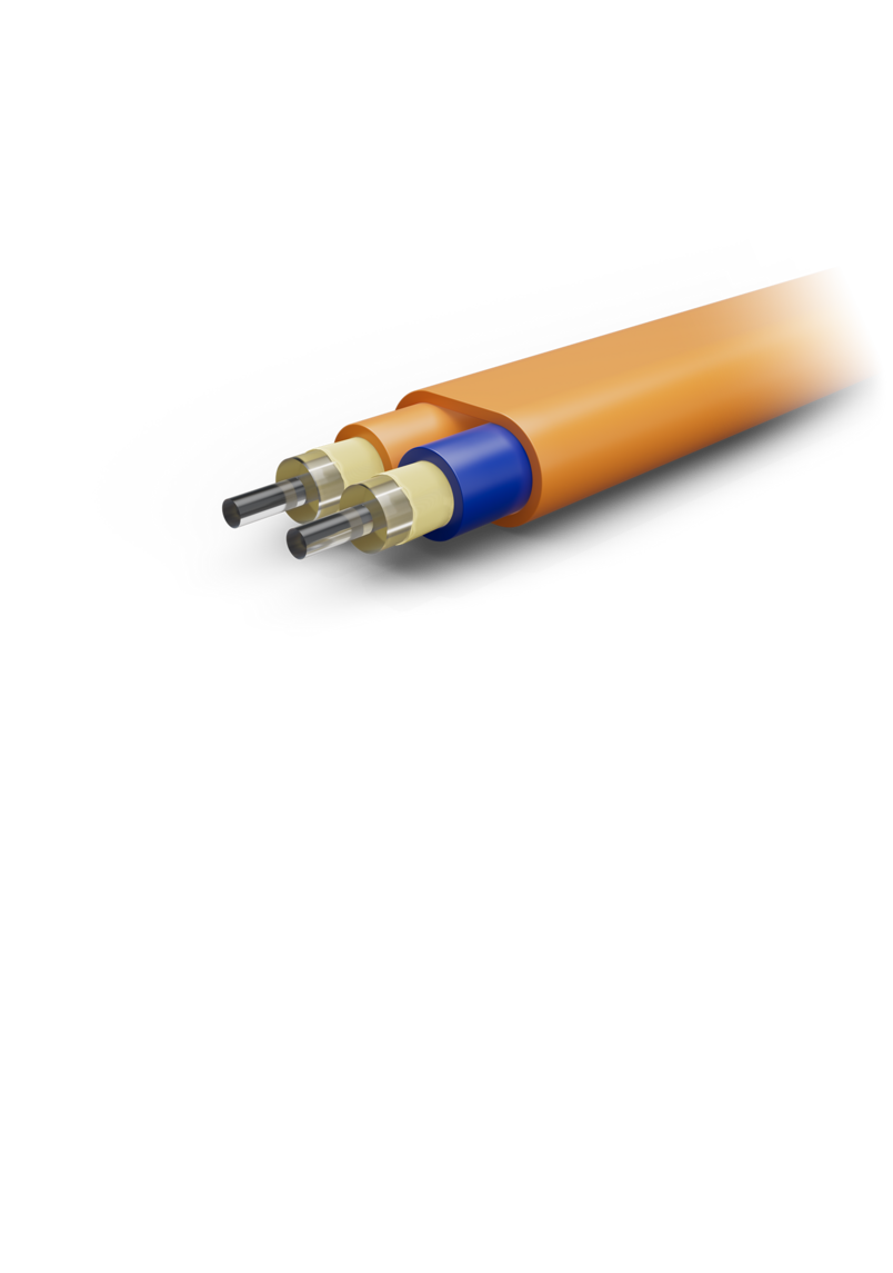 Dual Fiber Optic Cable for Parallel Optical Connections