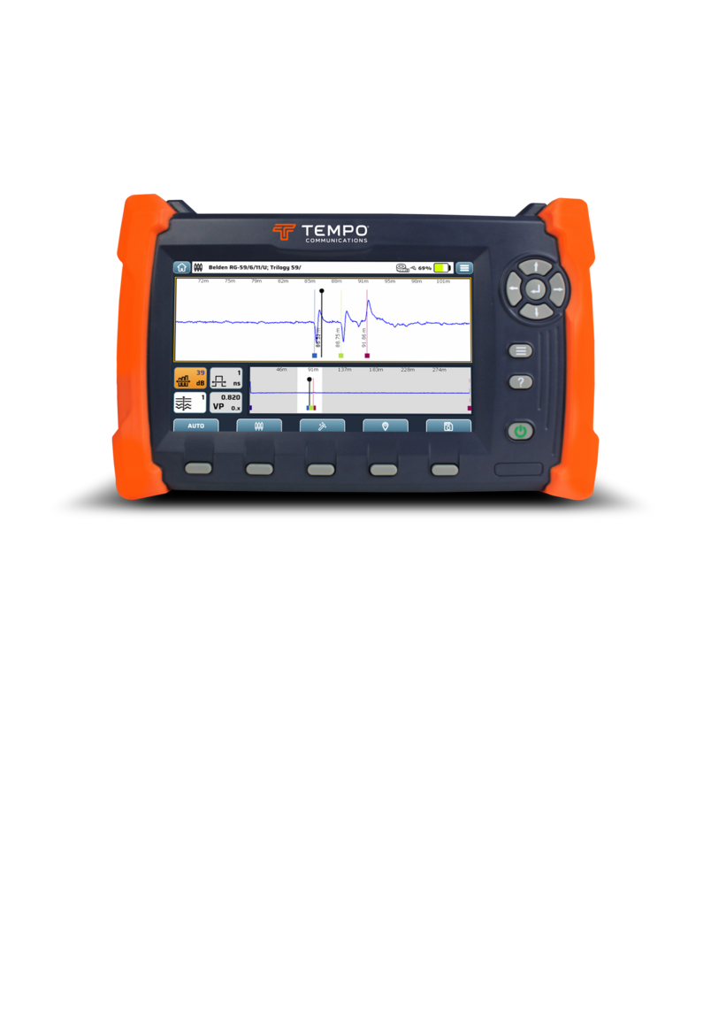 TDR measuring device for fault localization in cables