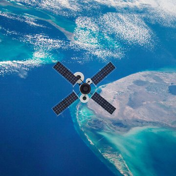 Satellite orbiting Earth
