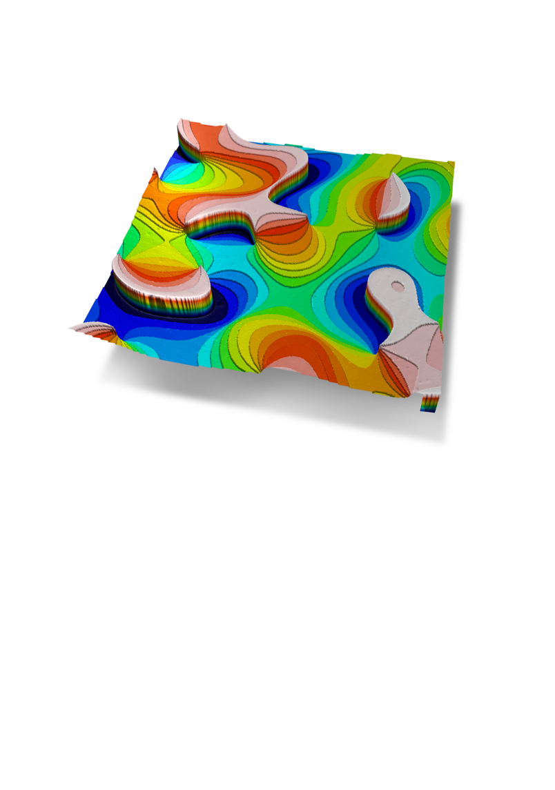 Diffractive polymer-on-glass element