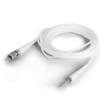 Thin optical fiber for targeted light guidance in medical therapy systems