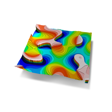 Polymère diffractif sur élément de verre