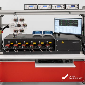COUNT test setup - fiber-coupled and free-space measurements
