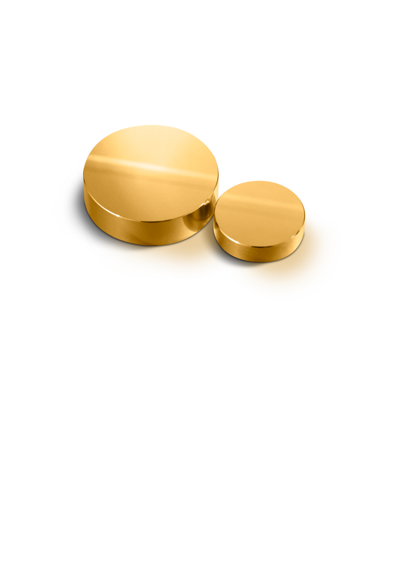 Gold-coated mirror for high reflection in the IR spectral range