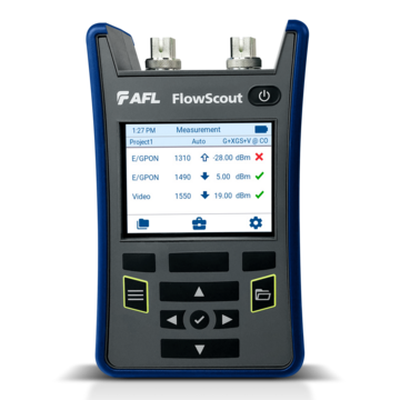 Compact diagnostic device for monitoring fiber-link quality and optical network signals.