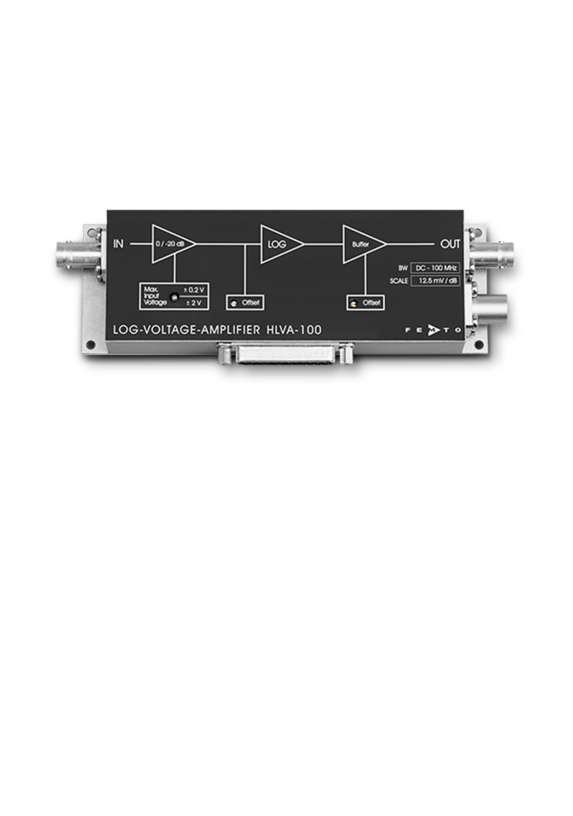 Logarithmic wideband voltage amplifier HLVA-100