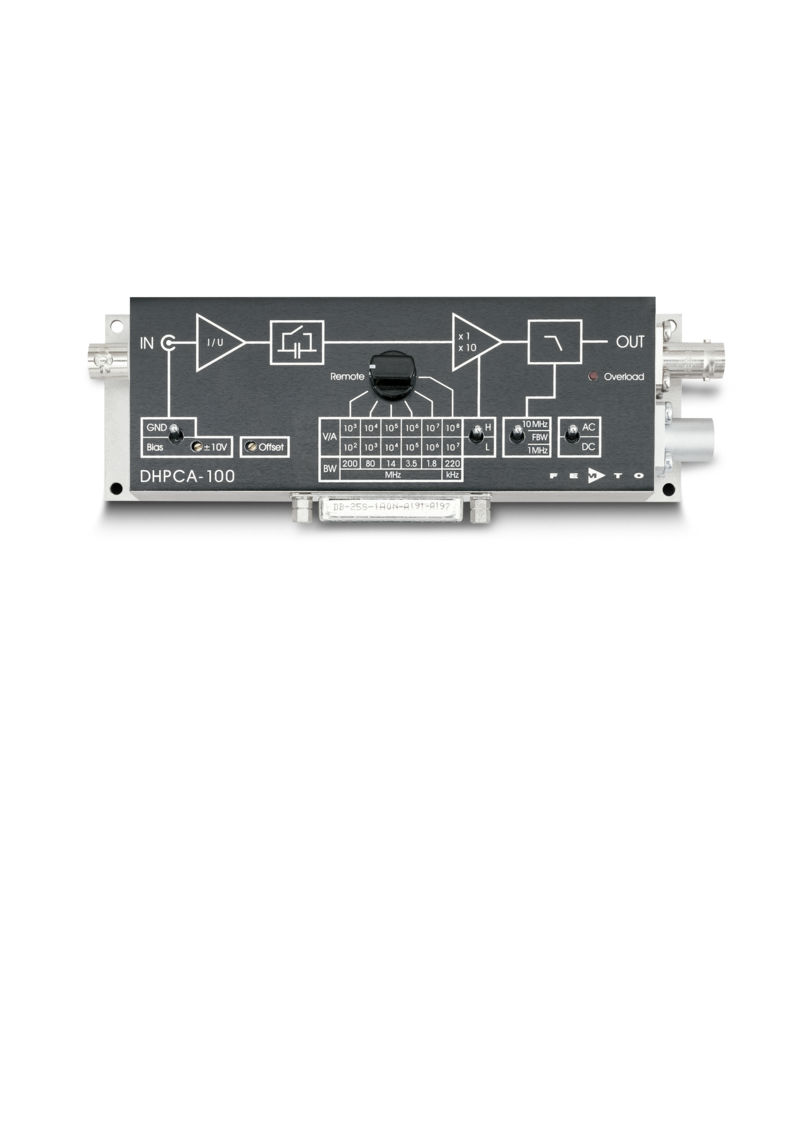 Variable Gain High-Speed Current Amplifier DHPCA-100