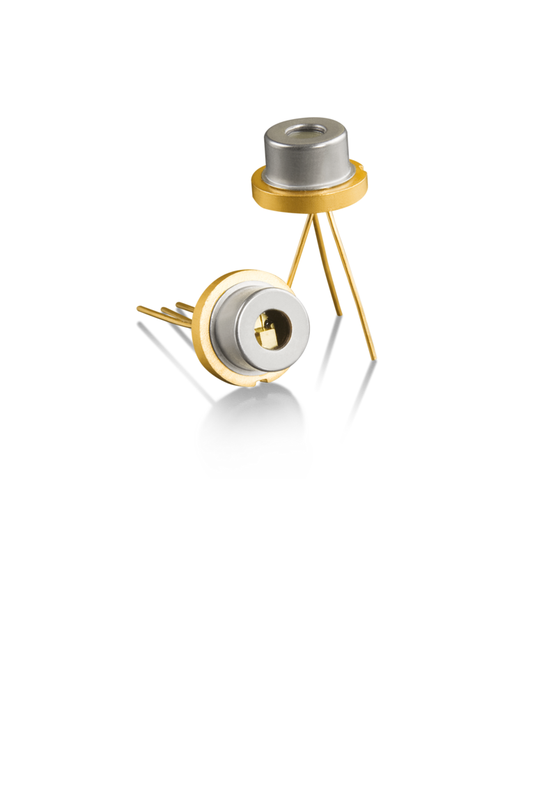 Laser diodes in a standardized TO-56 metal package for stable optical performance.