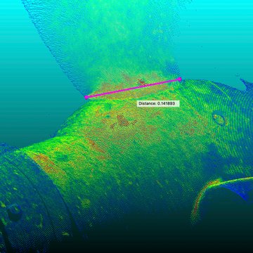 3D underwater inspection of a three blade propeller with millimeter accuracy