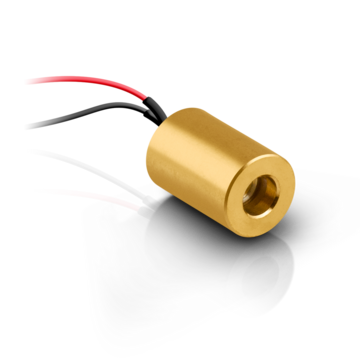 Red laser module in a compact design