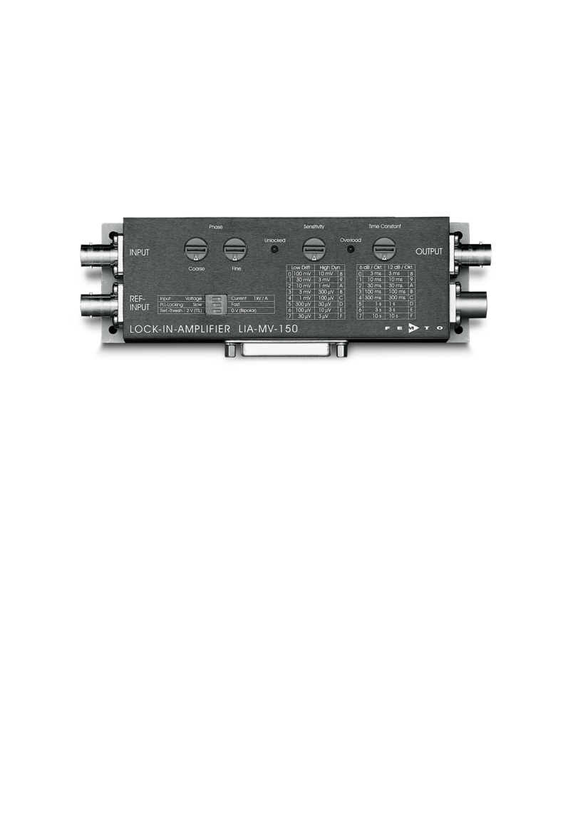 Lock-in amplifier for sensitive measurements Lock-in amplifier for sensitive measurements