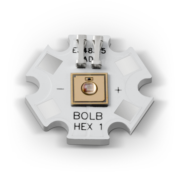 SMD?LED auf hexagonaler Leiterplatte für verbesserte Wärmeableitung.